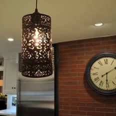 13.5cm Metal Drum Lamp Brushed Brass 60.96cm H X 34.29cm W X 34.29cm D