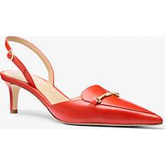 Røde Pumps Michael Kors Lena Leather Slingback Pump - Red