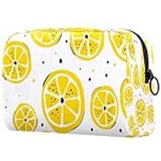 VAPOKF Watercolor Yellow Lemon Fruits Cosmetic Bag - Yellow