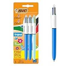 Multifärgade Korrigeringsvätska & Korrigeringstejp Bic 4 Originalfärger Infällbara Kulspetspennor 1,0 mm