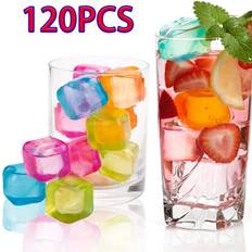 SKYCARPER 120 Pcs Reusable Ice Cubes Multicolor Bar Equipment