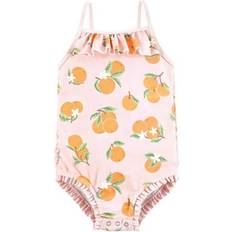 3-6M Swimsuits Children's Clothing Hudson Baby Girls Baby Swimsuit - Citrus Orange