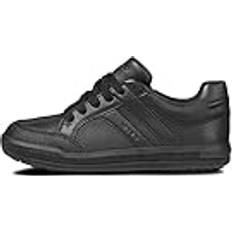 Geox Trainers Children's Shoes Geox Arzach Lace Junior School Shoes - Black