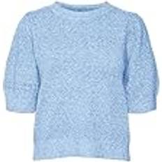 Vero Moda Vmdoffy Ga Noos O-Neck Jumper - Blue/Detail/Melange