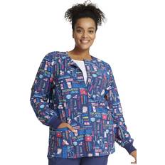 Work Jackets Cherokee Prints Women Warm Up Scrubs - Snap Front