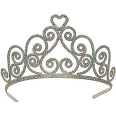 Glittered Tiara Silver Party Accessory