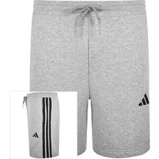 Återvunnet material Shorts adidas Essential Three Stripes French Terry Short - Medium Grey Heather/Black