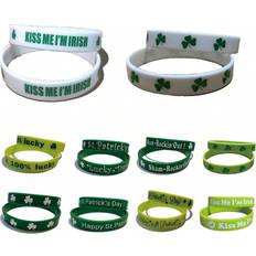 Green Bracelets Shein Green Shamrock Silicone Bracelet - St. Patrick's Lucky