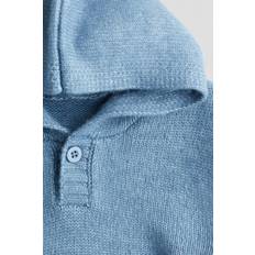 12-18M Hoodies Barnkläder H&M Baby Finstickad Huvtröja - Blå