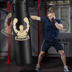 Temu Hanging Punching Bag For Adults, 4ft Pu Heavy Bag Equipment With 12oz Gloves, Reflex Ball, Wristband, Kicking Bag Boxing Set For Training Karate