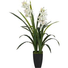 Blanco Plantas Artificiales BigBuy Home Decorativa Bambú Polietileno 45 x 45 x 100 cm Planta Artificial