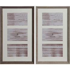 Hvid - Krystal Rammer Home ESPRIT Urban Hvid Brun Grå Krystal Polystyren Set of 2 Enheder Ramme