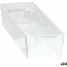 BigBuy Home Modular Transparent Multi-Use 22.5 x 8 x 5.3 cm Set of 24 Storage Box