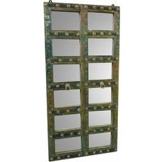 Verde Espejos Alexandra House Living Green Wood Wall Mirror