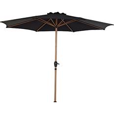 Felix Parasol Ø300 cm Med Krank Ø3m Sort/Teak