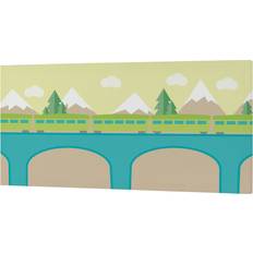 Multifärgade Väggdekor HappyFriday Färgglad Canvas Konst 27 x 54 cm Väggdekor