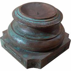 Brown Candle Holders Alexandra House Living Brown Acacia Mango Wood 29 x 20 x 29 cm Candle Holder
