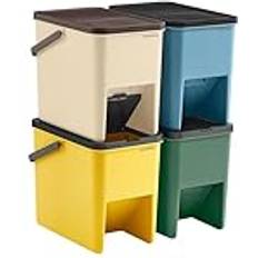 Songmics Set of 4 Stackable Recycling Bins