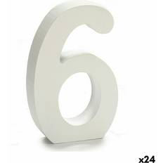 Tal 6 Træ Hvid 2 x 16 x 14,5 cm