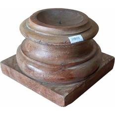 Brown Candle Holders Alexandra House Living Brown Acacia and Mango Wood 29 x 20 x 29 cm Candle Holder