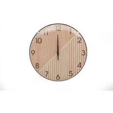 Beige Wall Clocks Romimex Beige Plastic Wood 30 cm Wall Clock 30cm