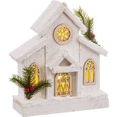 Luonnonväri Koristeet BigBuy Home Natural Church Nativity Scene 20 x 7 x 24 cm Decoration