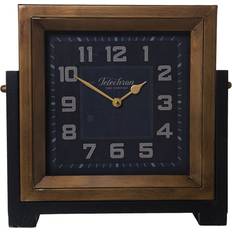 Braun Tischuhren Alexandra House Living Brown Metal 34 x 34 x 10 cm Table Clock