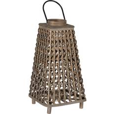Bambu Värmeljuslyktor BigBuy Home Grå Bambu Ljushållare 30 x 30 x 56 cm Värmeljuslykta 30cm