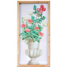 PVC Wall Decorations Romimex Floral PVC Wood Sheet 39 x 79 x 2 cm Wall Decor