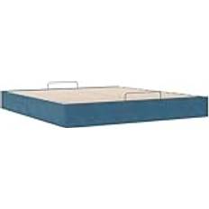 vidaXL Ottoman Utan Madrass 180x200 cm Mörkblå Sängram