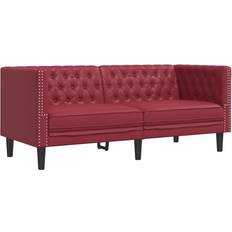 vidaXL Chesterfield Wein Sofa Zweisitzer