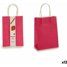 Pink Party Supplies Pincello Set of 12 Pink Paper Gift Bags 8x31x15 cm