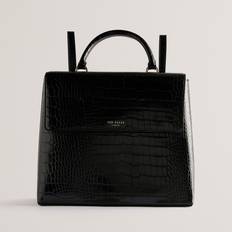 Ted Baker Backpacks Ted Baker Aaliya Croc-Effect Backpack - Black