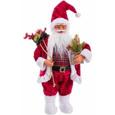 Red Decorations BigBuy Home Festive Father Christmas 32cm x 25cm x 87cm Decoration