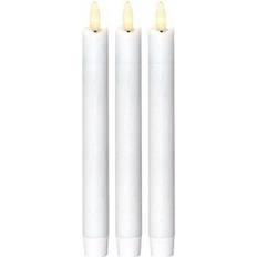 Vita LED-Stearinljus 3-pack Ø2,2 cm Höjd 24,5 cm