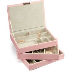 Roze Sieradendozen Gillian Jones Multilayer Jewelry Box - Cream/Rosa