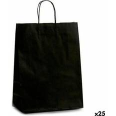 Papeles de regalo Pincello Bolsa De Papel Negro 12 x 52 x 32 cm 25 Unidades