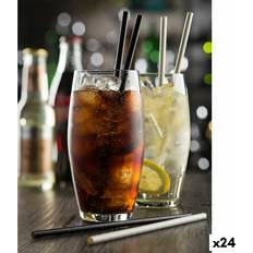 Black Straws Algon Black Cardboard Straws 25 Pieces 24 Units