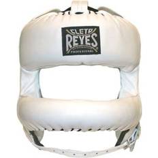 Nylon Martial Arts Cleto Reyes Redesigned Headgear with Rounded Nylon Face Bar Wide Space Inside White