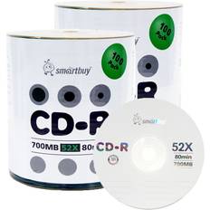 Smartbuy 200-disc 700mb/80min 52x CD-R Logo Top Blank Data Recordable Media Disc