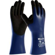 Blue Work Gloves ATG MaxiDry Fullycoated Gauntlet - Black