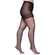 Berkshire Plus-Size Queen Ultra Sheer Pantyhose - Off Black