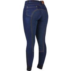 Suede Riders Gear Dublin Ladies Shona Full Suede Seat Denim Breeches - Blue/Navy