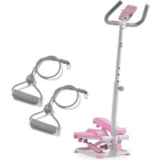 Sunny Health & Fitness Pink Smart Stair Stepper w Handlebars Bands P2410 (22.2 In. L X 15.4 In. W X 45.7 In. H)