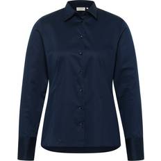Eterna Dam Överdelar Eterna Satin Stretch Skjorta Dam - Navy