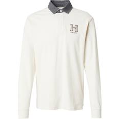 Polos Hackett London Polo à Manches Longues - Off White