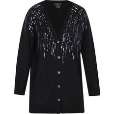 Silver Koftor Faina Strickjacke - Dunkelblau/Dunkellila/Schwarz/Silber