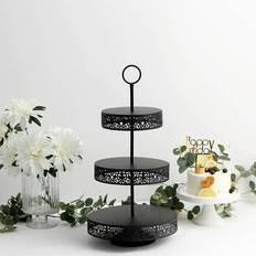 Metal Cake Stands Efavormart 23 Black Metal Reversible Tiered Cupcake Cake Stand