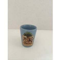 Blue Shot Glasses Disney s Animal Kingdom 2010 Blue Ceramic Short Shot Glass