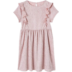 Ruffled dresses Children's Clothing Vertbaudet Girl's Occasion Wear Dress in Fancy Iridescent Fabric - Pale Pink